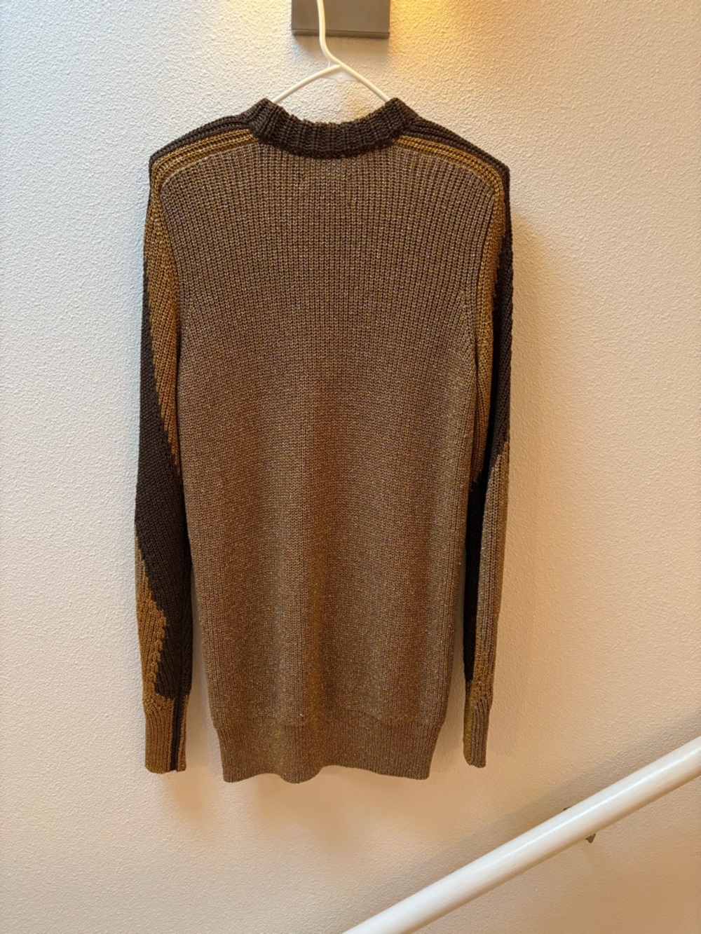 Metallic Colorblock Knit Sweater - mini dress - Picture 3 of 8